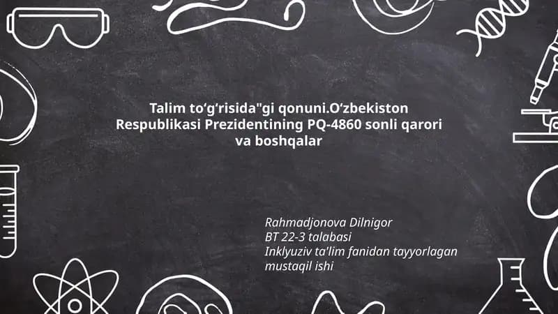 Talim toʻgʻrisida"gi qonuni