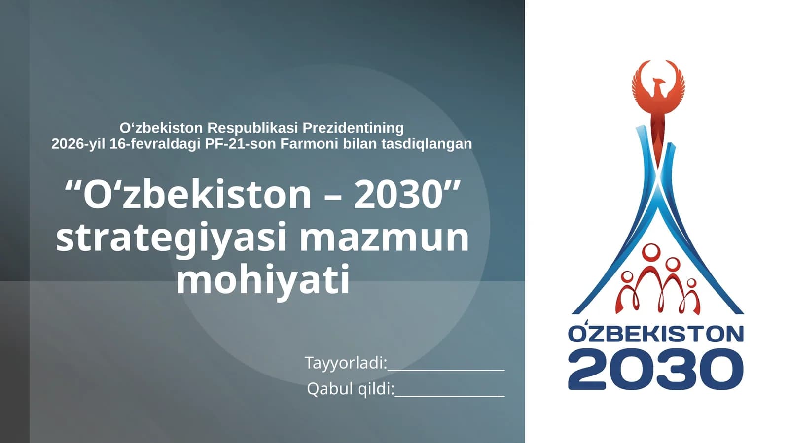 Takomillashgan “Oʻzbekiston – 2030” strategiyasi mazmun mohiyati