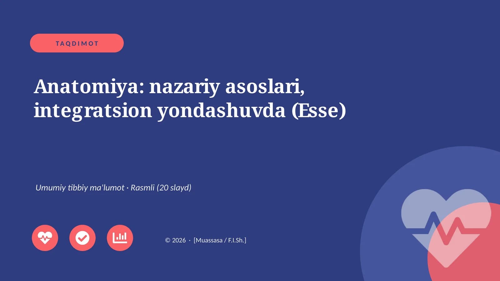 Anatomiya: nazariy asoslari, integratsion yondashuvda (Esse)