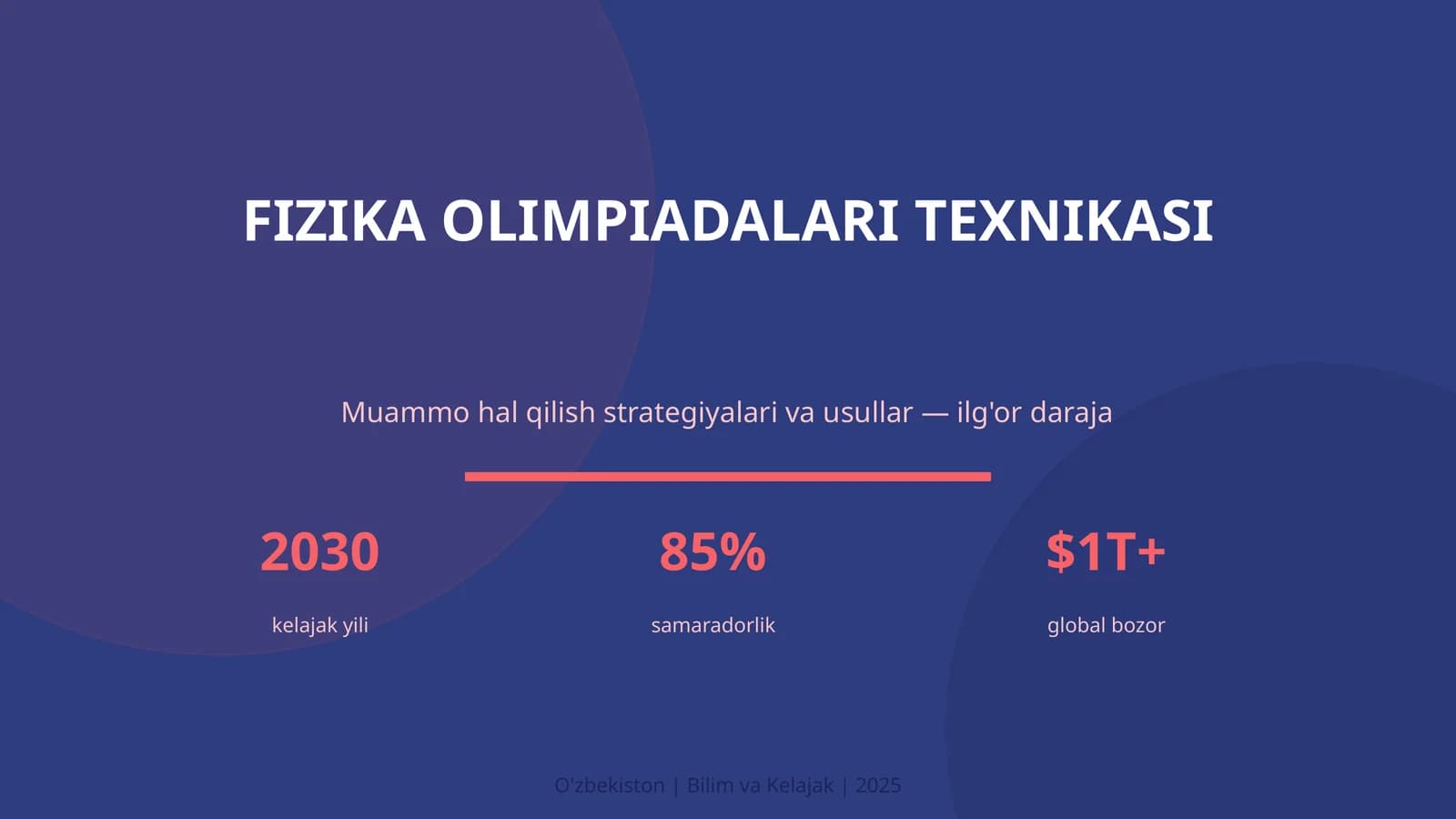 FIZIKA OLIMPIADALARI TEXNIKASI