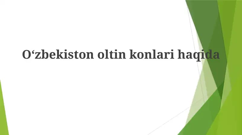 O'zbekiston olting konlari