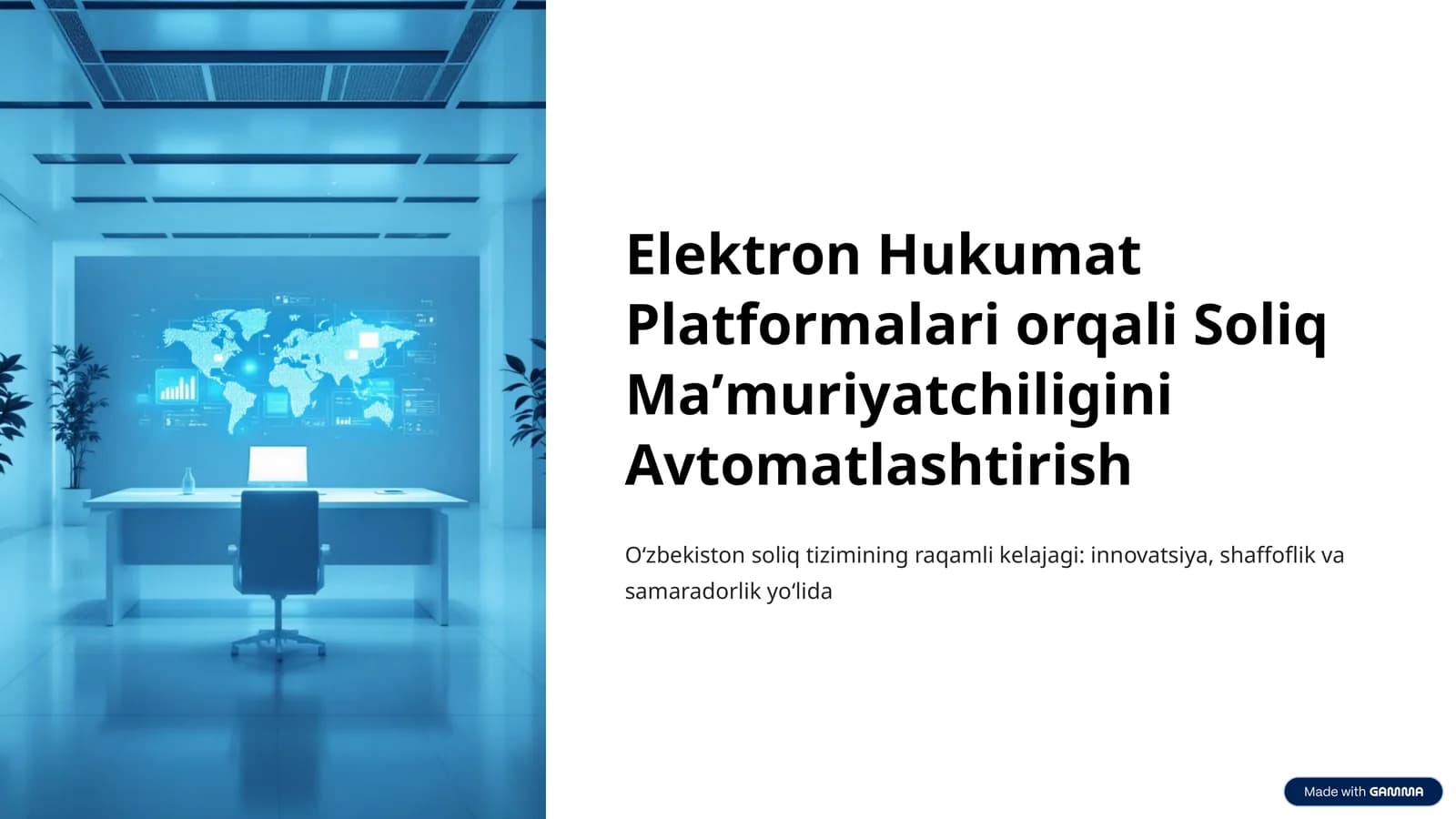 Elektron Hukumat Platformalari orqali Soliq Maʼmuriyatchiligini Avtomatlashtirish
