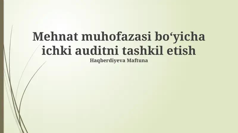 Ichki auditning asosiy tamoyillari