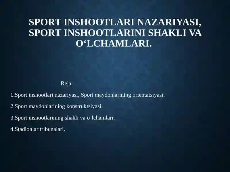 Sportinshootlarinazariyasi, Sportmaydonlarining shakl va o‘lchamlari