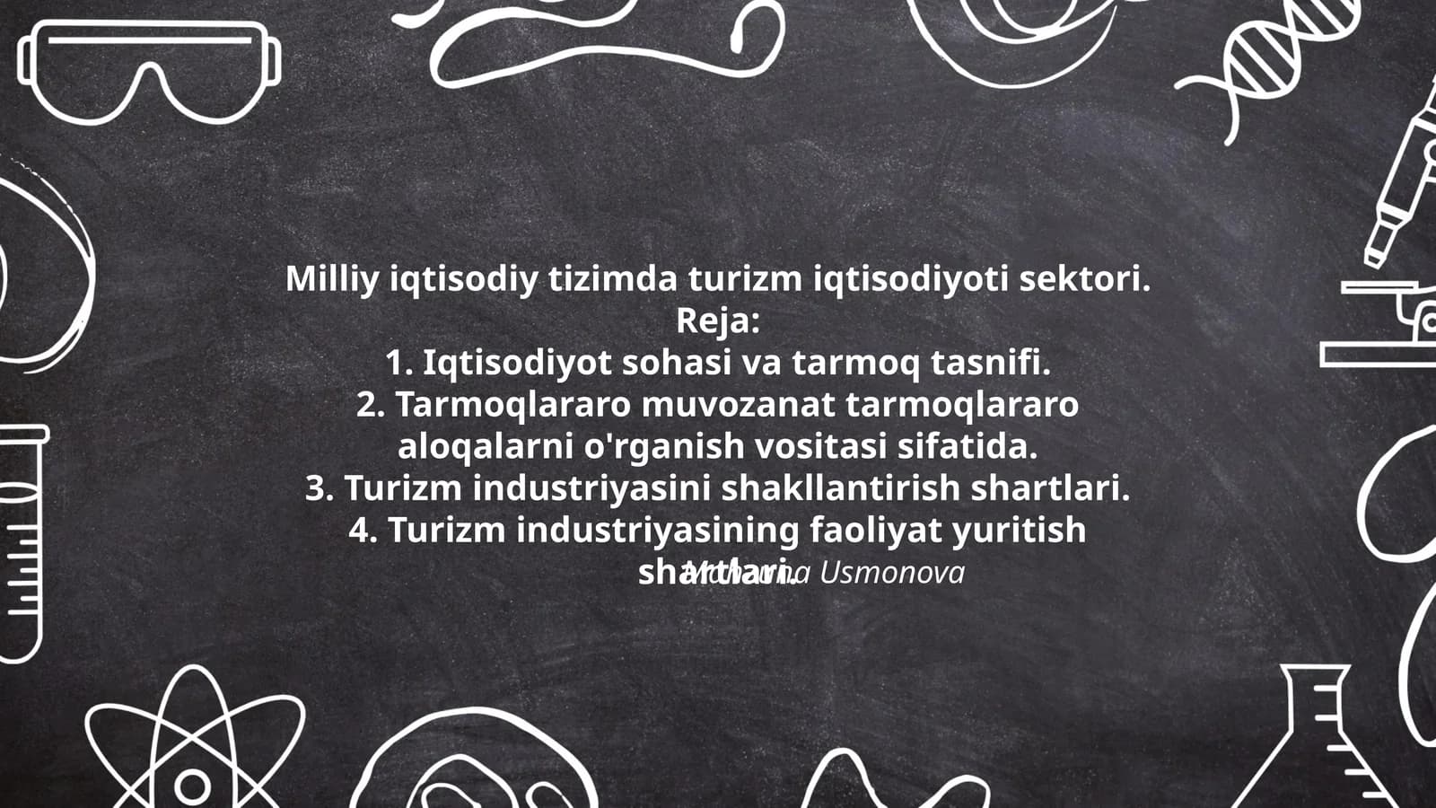 Milliy iqtisodiy tizimda turizm iqtisodiyoti sektori