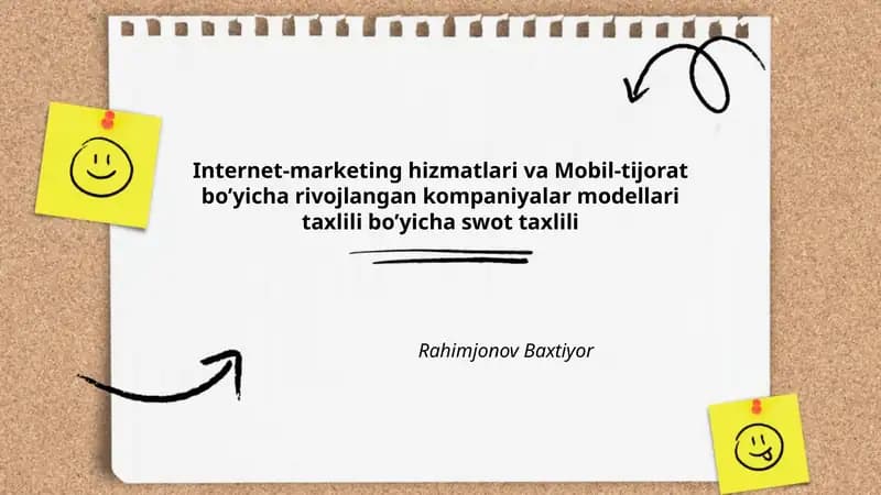 Platforma-asosidagi modelning SWOT tahlili (internet-marketing xizmatlari va mobil-tijorat)