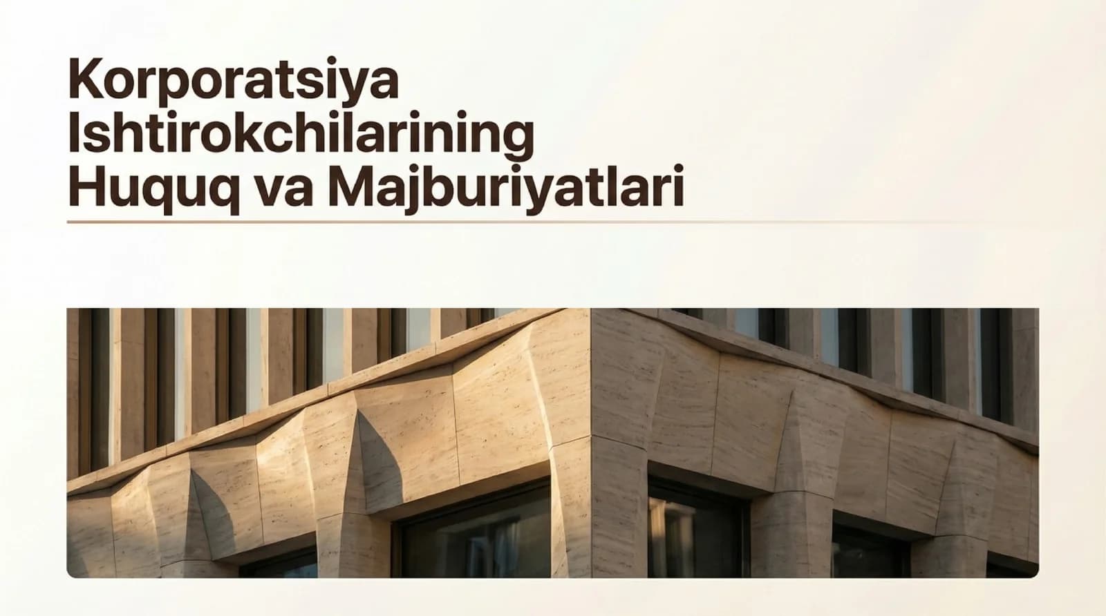 Korporatsiya ishtirokchilarining huquq va majburiyatlari
