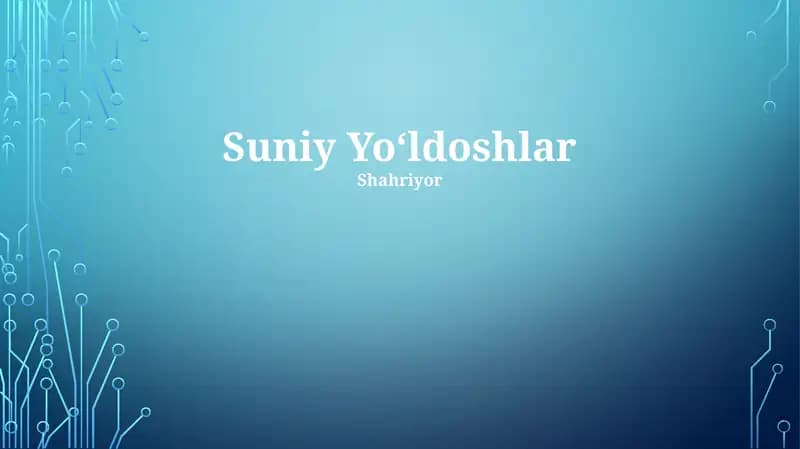 Suniy Yoʻldoshlar