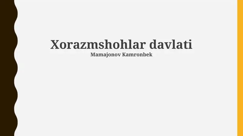 Xorazmshohlar davlati: Kelib chiqishi, yuksalishi va qulashi