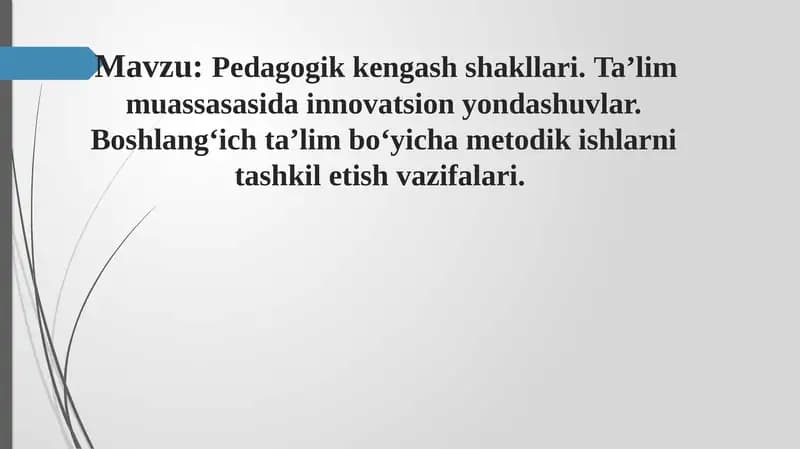 Pedagogik kengash shakllari va innovatsion yondashuvlar