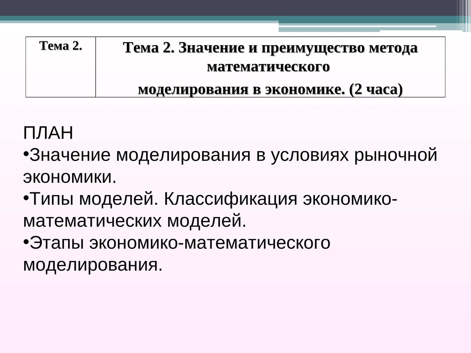 Значение и преимущество метода математического моделирования в экономике
