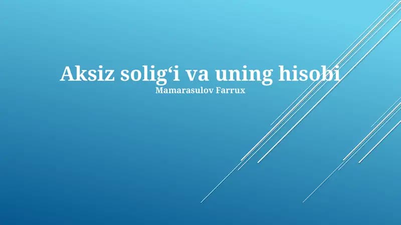 Aksiz solig'i