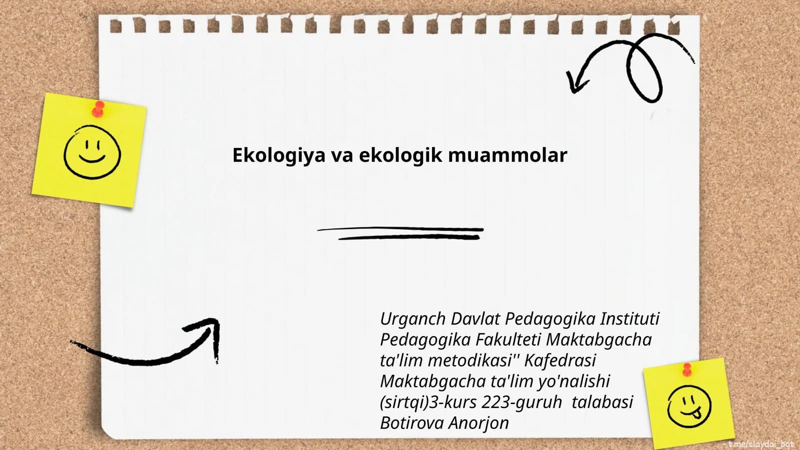 Ekologiya va ekologik muammolar