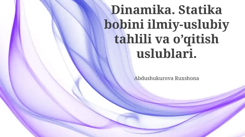 Spirallar Statikasi