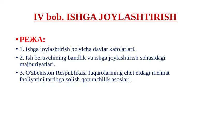 Ishga joylashtirish