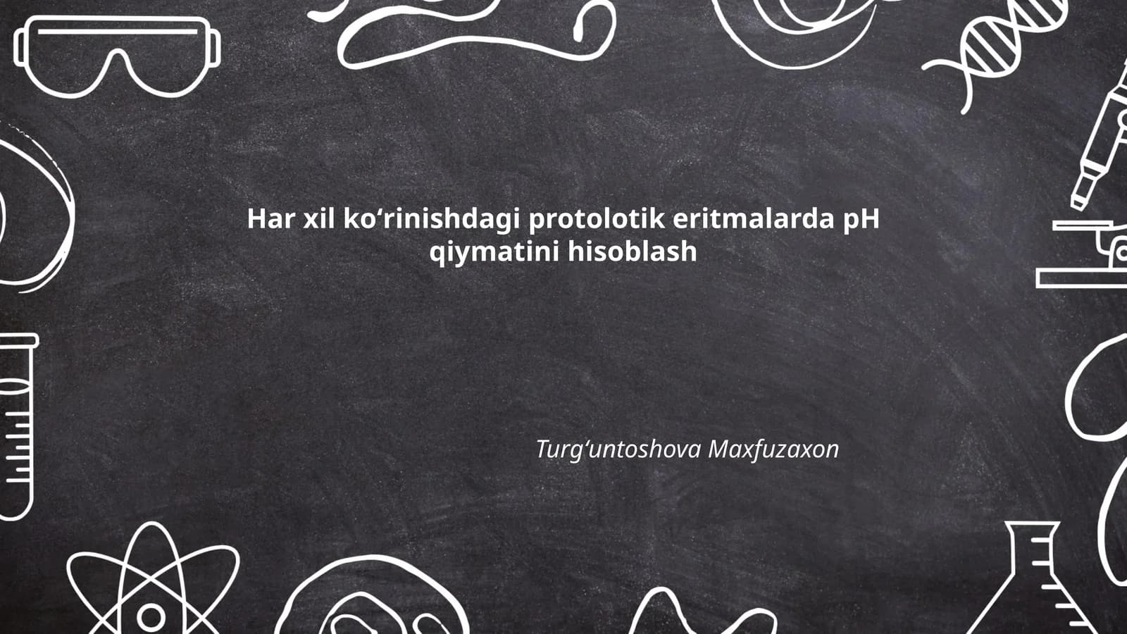 Asosiy va nordon eritmalarning pH qiymatini hisoblash usullari