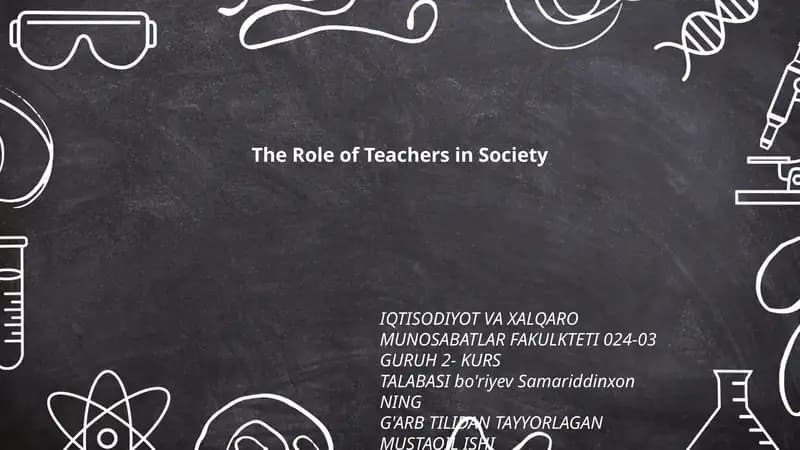The Role of Teachers in Society