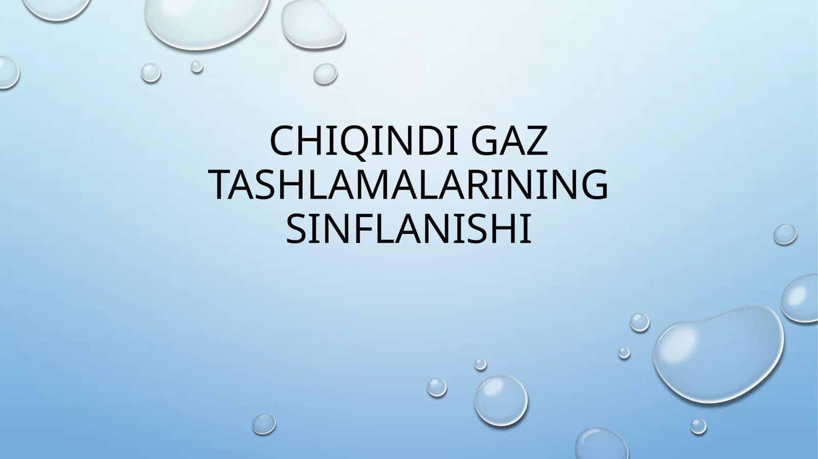 Chiqindigaztashlamalariningsinflanishi