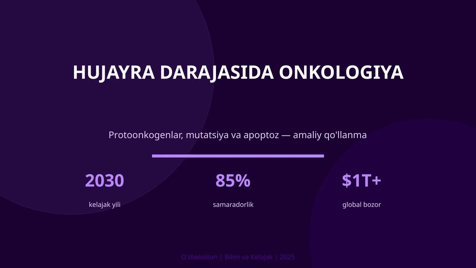 HUJAYRA DARAJASIDA ONKOLOGIYA
