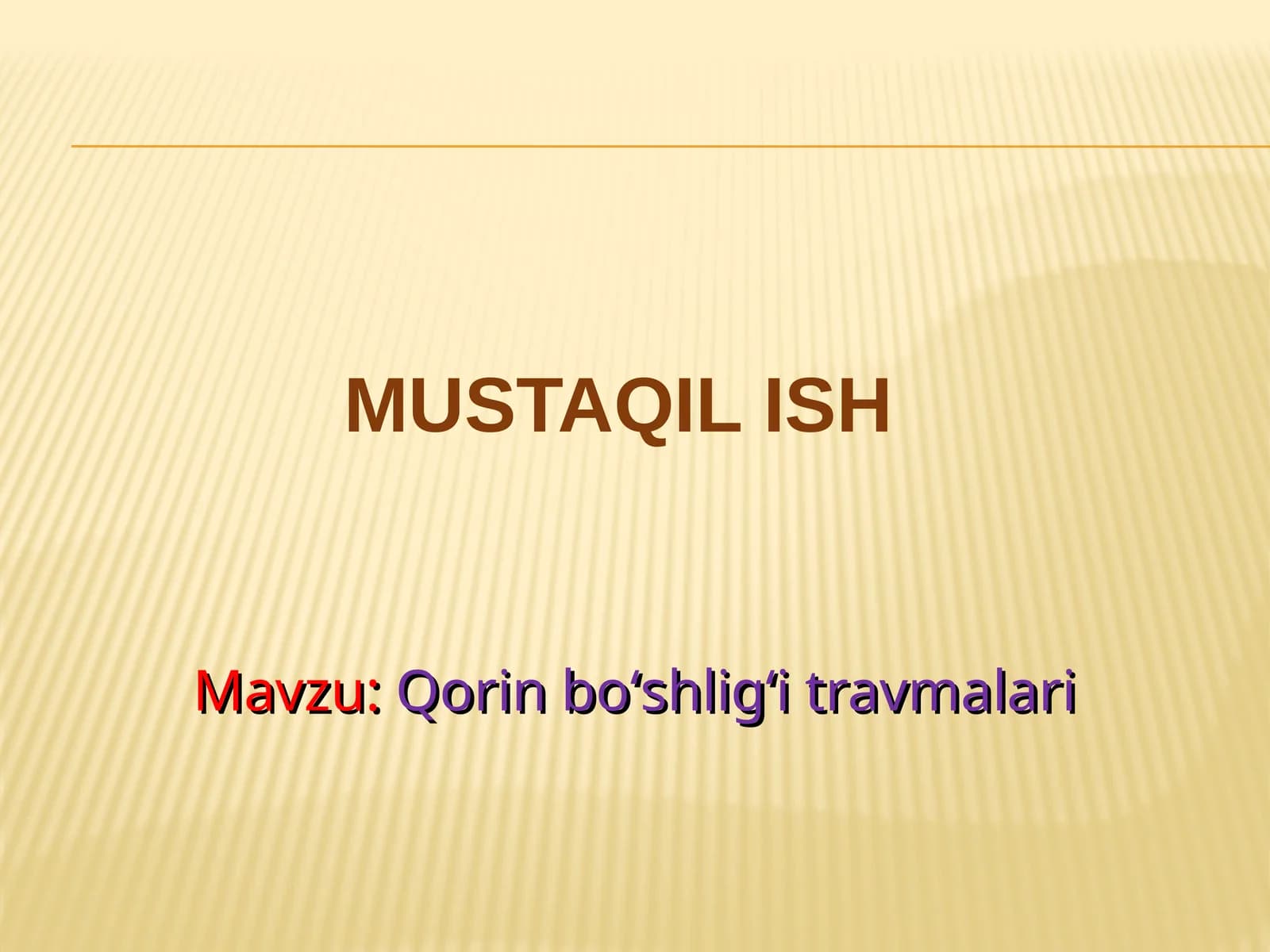 Qori nboʻshligʻi travmalari