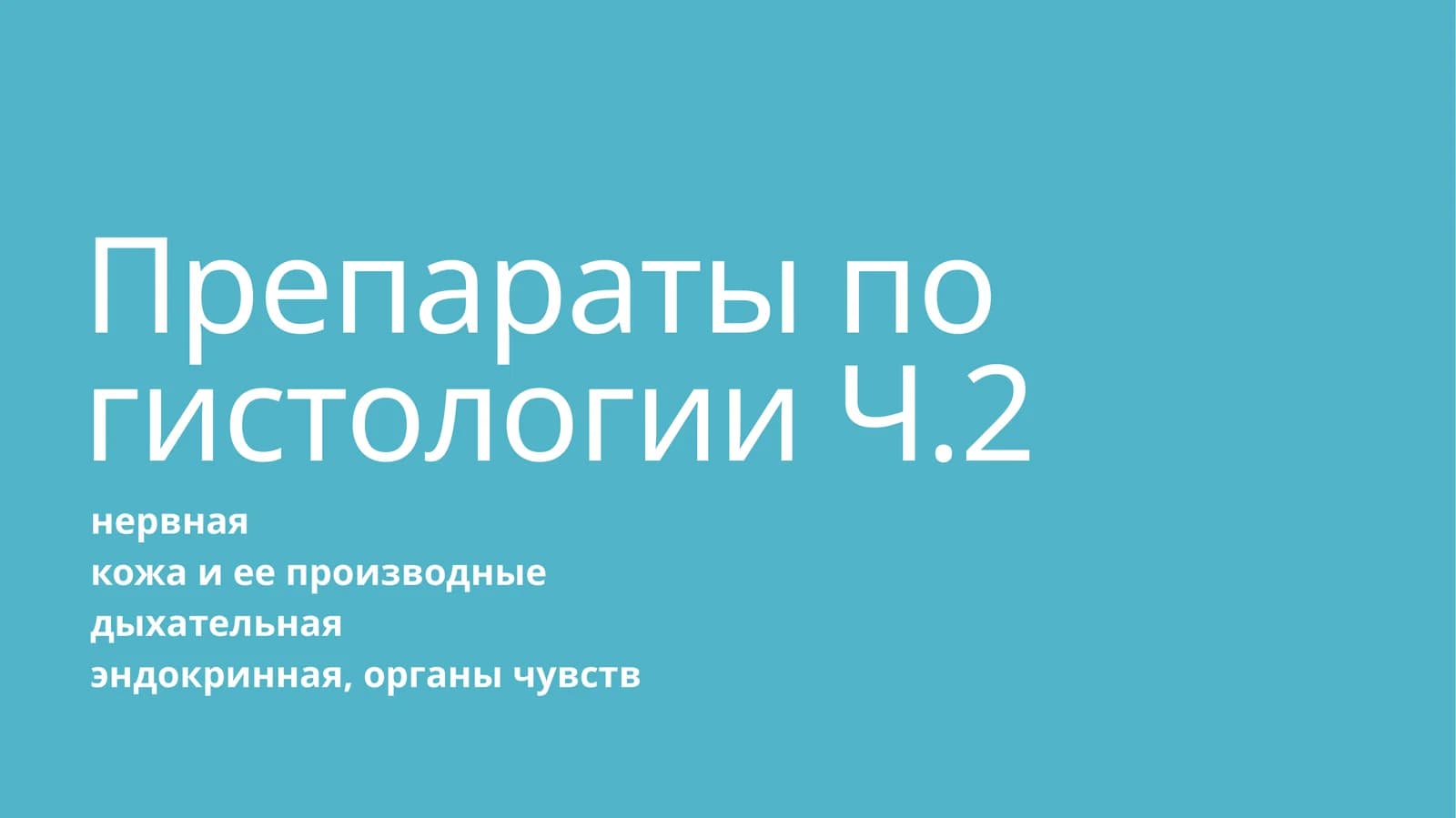 Препараты по гистологии Ч.2