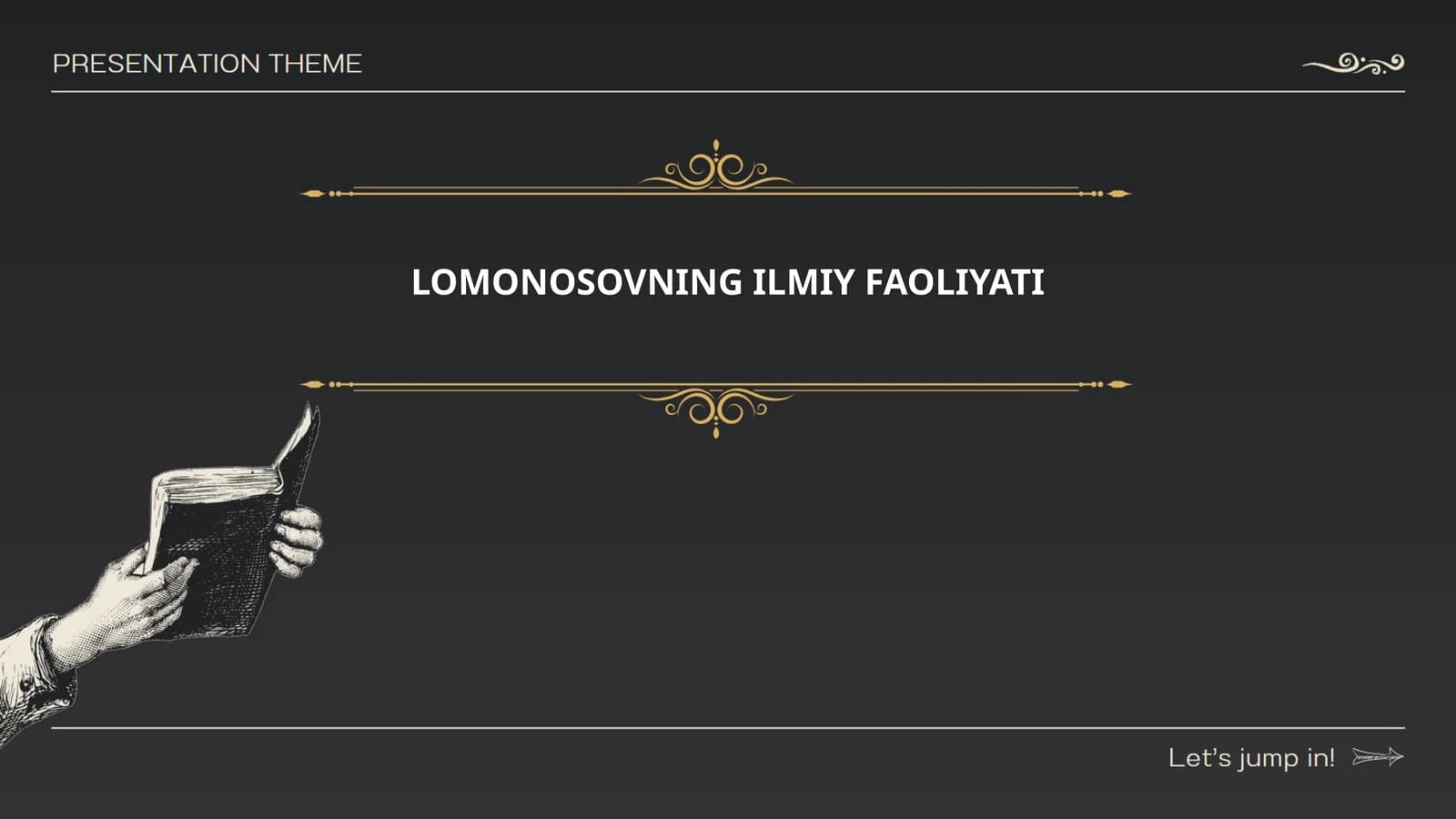 LOMONOSOVNING ILMIY FAOLIYATI