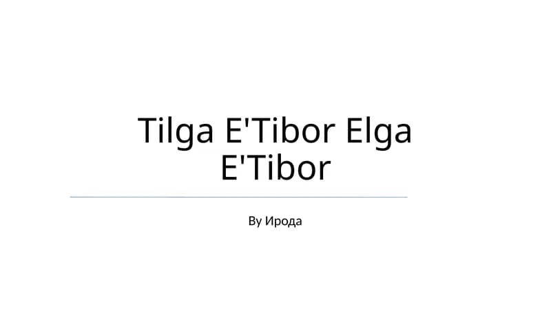 Tilga E'Tibor Elga E'Tibor