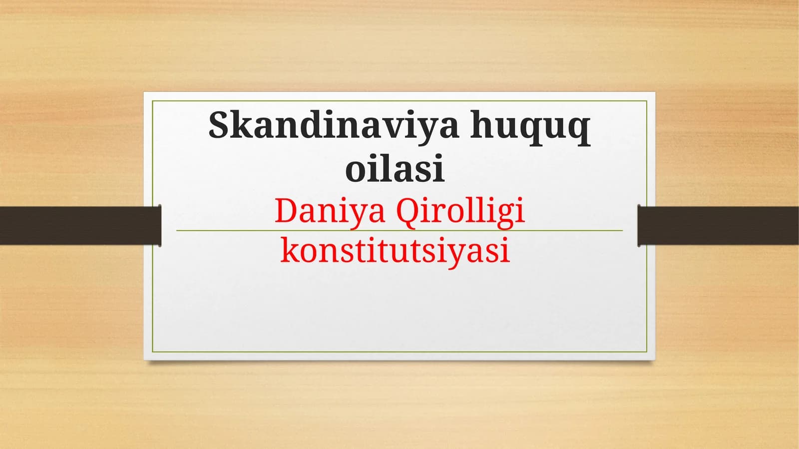 Skandinaviya huquq oilasi. Daniya Qirolligi konstitutsiyasi
