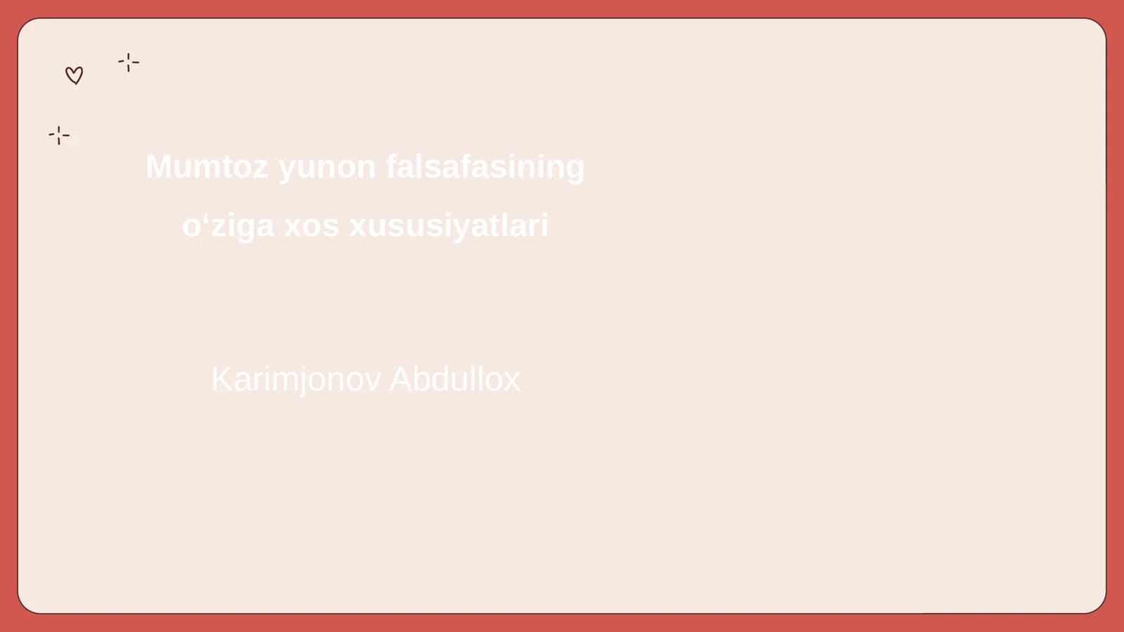 Mumtoz yunon falsafasining oʻziga xos xususiyatlari