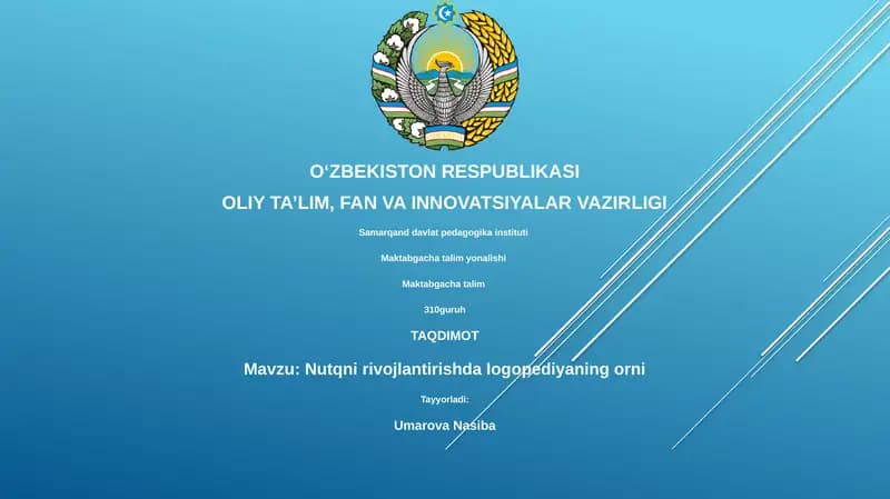 Nutq terapiyasi