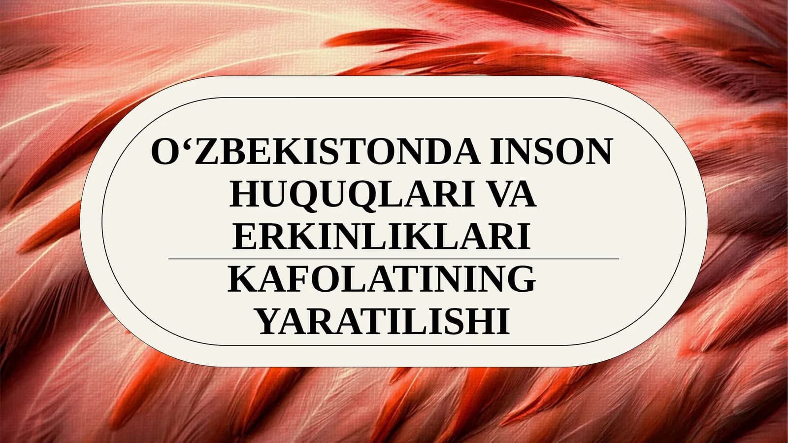 O‘zbekistonda inson huquqlari va erkinliklari kafolatlanishi