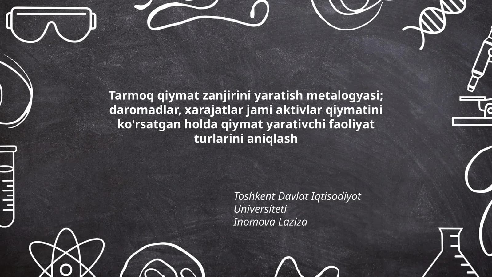 Tarmoq qiymat zanjirini yaratish metalogyasi