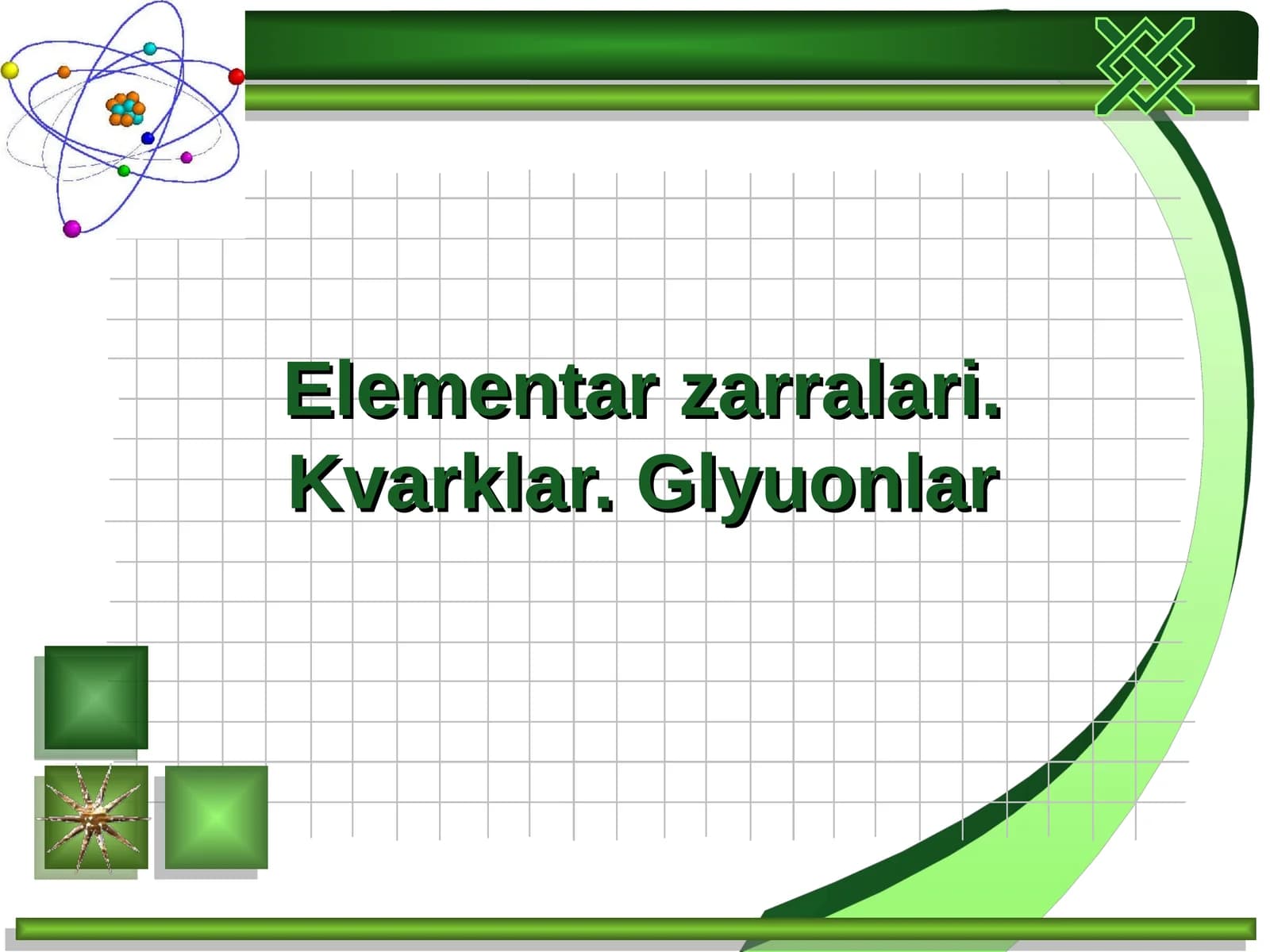 Elementar zarralari. Kvarklar. Glyuonlar