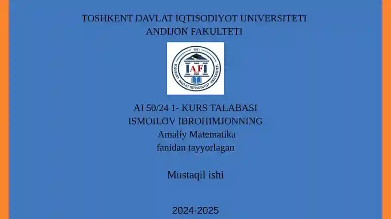 Xususiy hosila va yuqori tartibli differensiallar