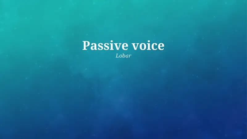 Passive voice