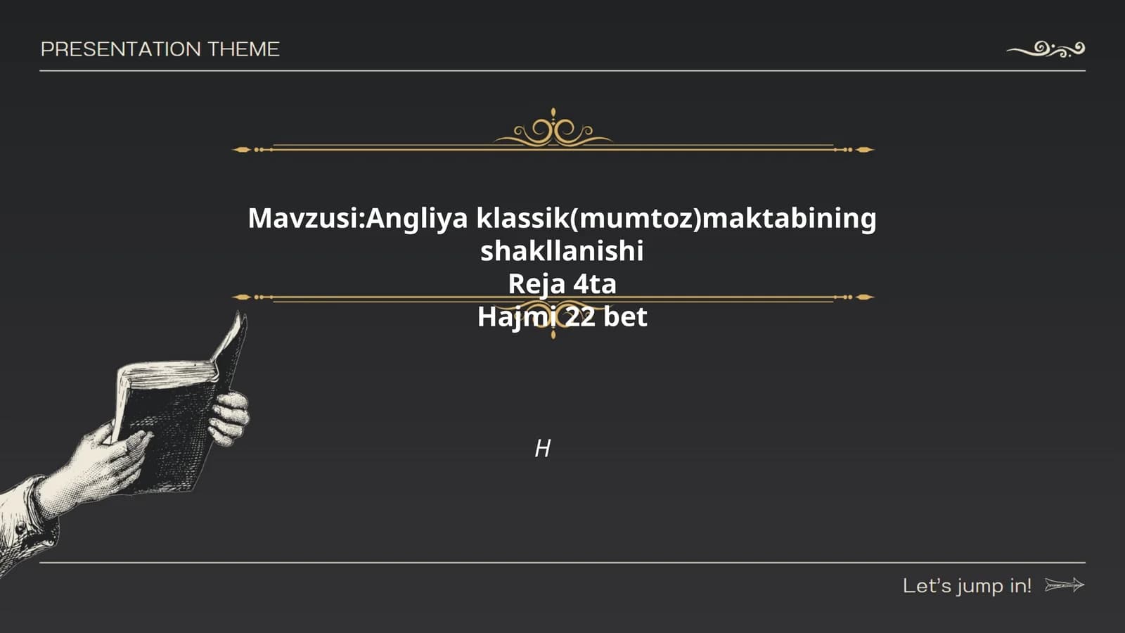 Angliya klassik(mumtoz)maktabining shakllanishi