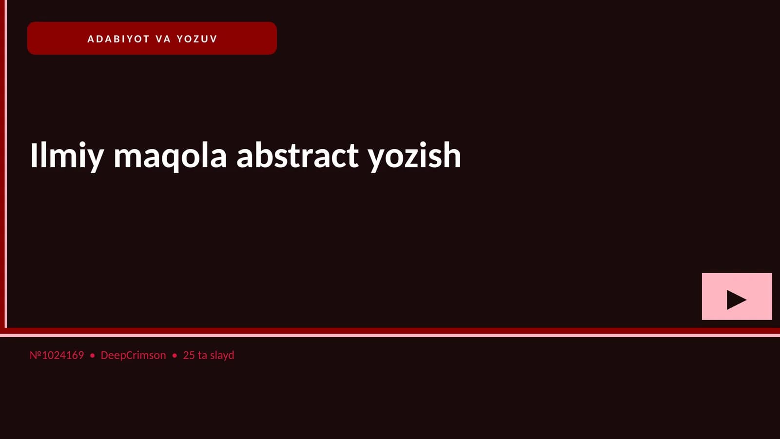 Ilmiy maqola abstract yozish