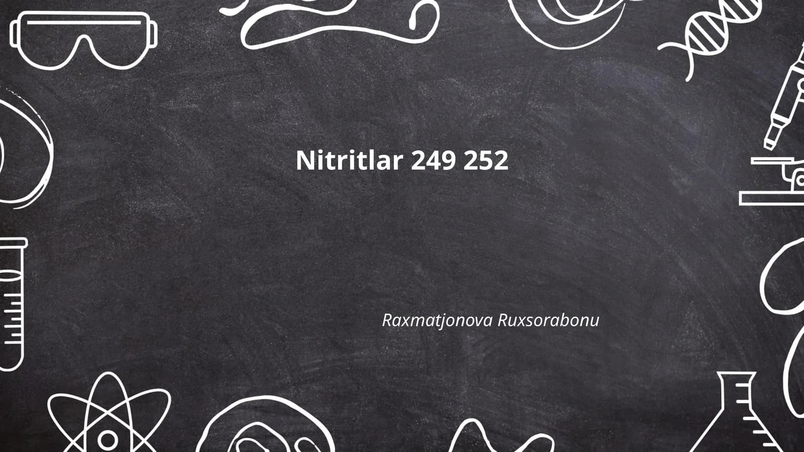 Nitritlar kimyoviy xususiyatlari