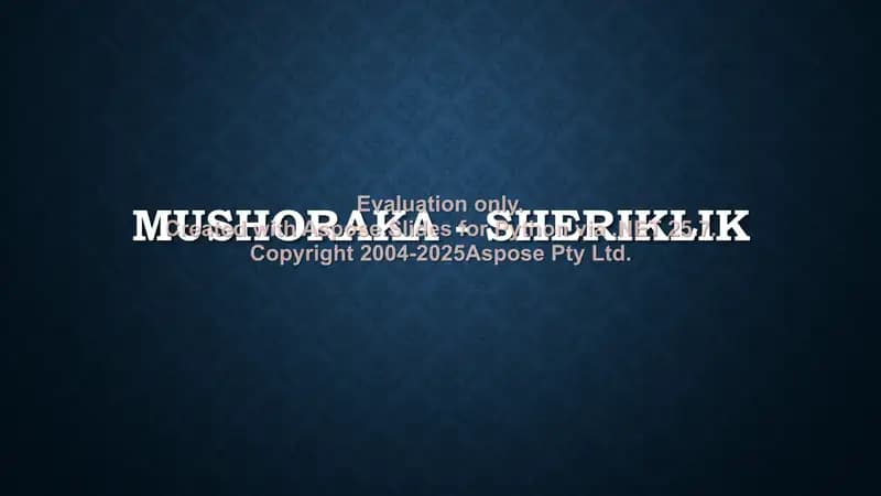 Mushoraka - sheriklik