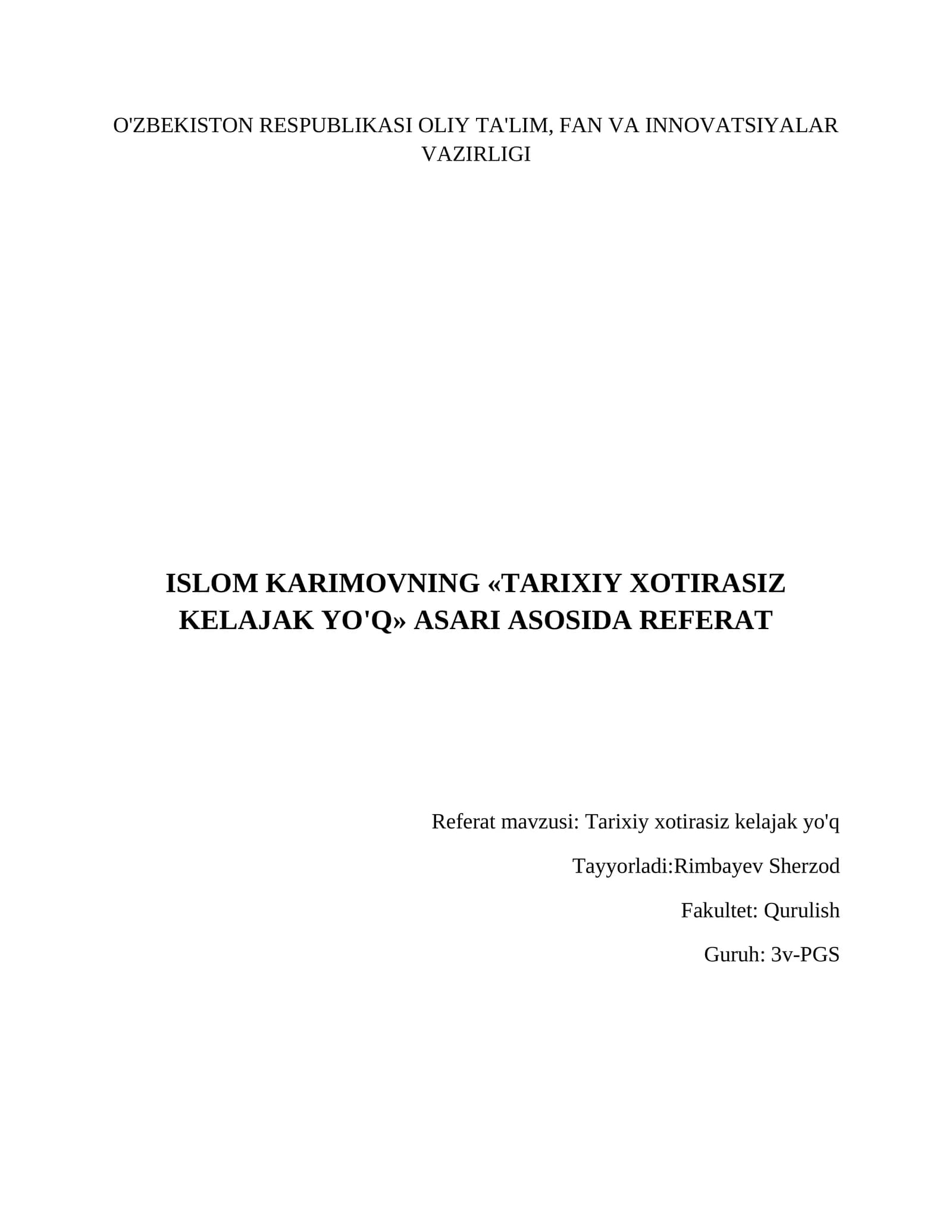 Referat I.Karimov