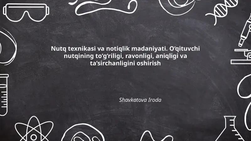 Nutq texnikasi va notiqlik madaniyati