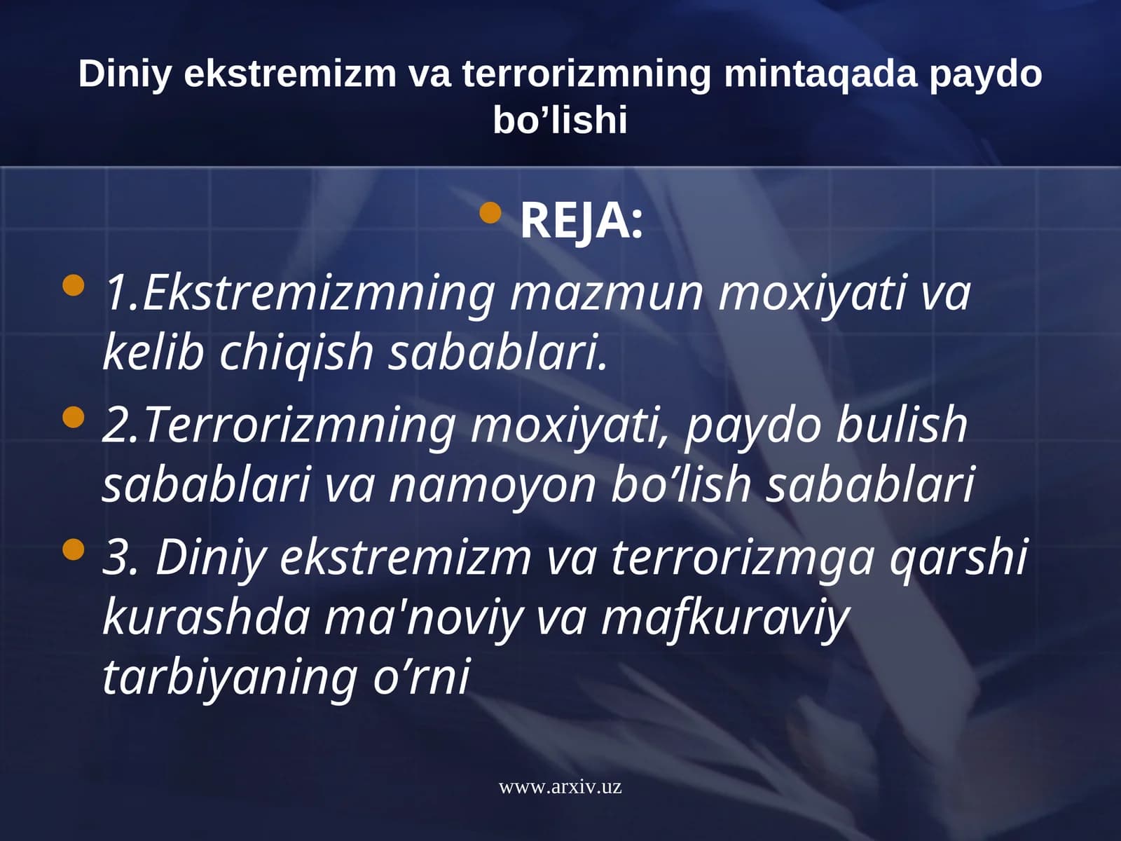 Ekstremizm va terrorizmning paydo bo’lishi