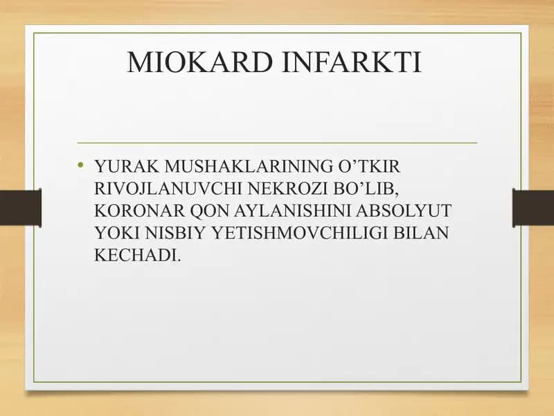 MIOKARD INFARKTI
