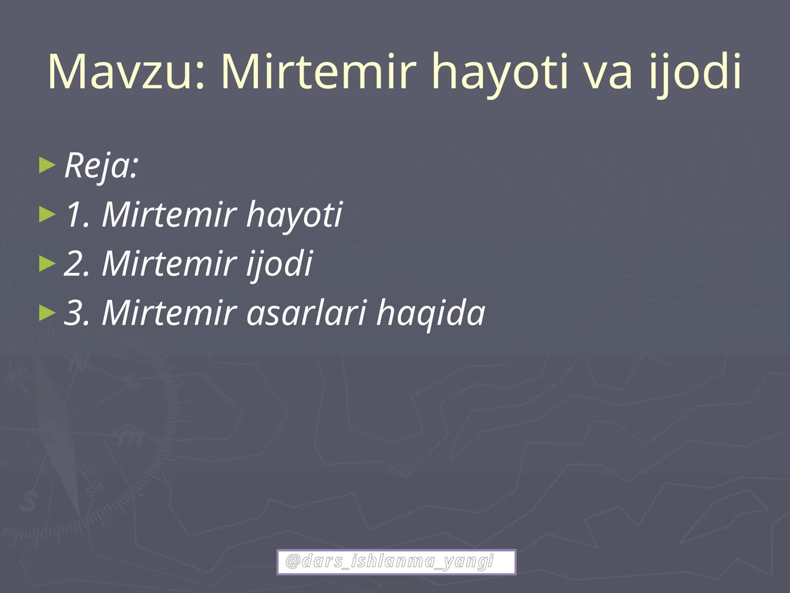 Mirtemir hayoti va ijodi