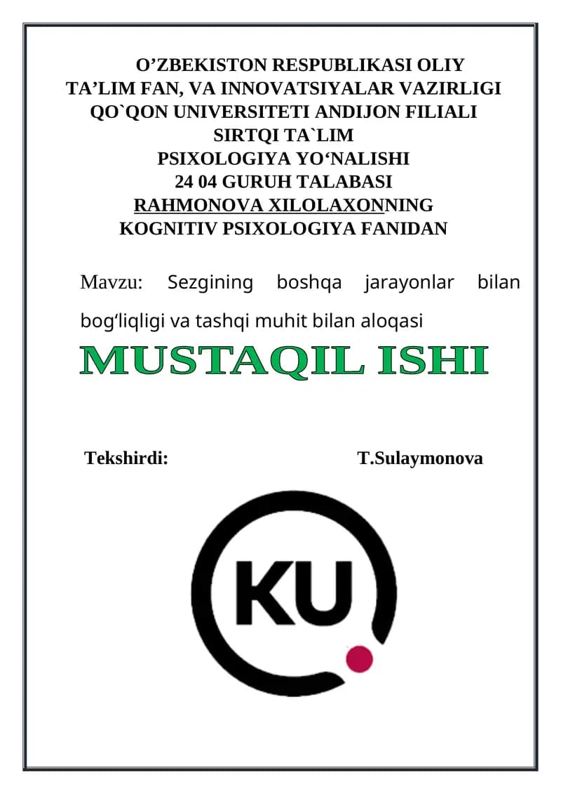Sezgi jarayoni