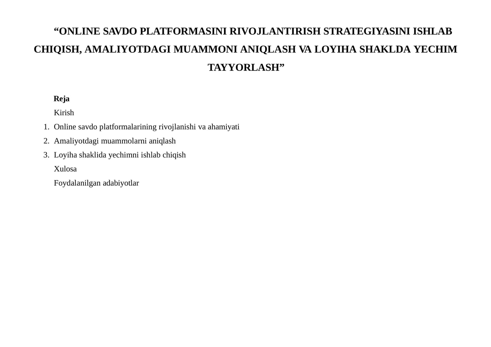 Onlinesavdo platformalarining rivojlanish va ahmiyati