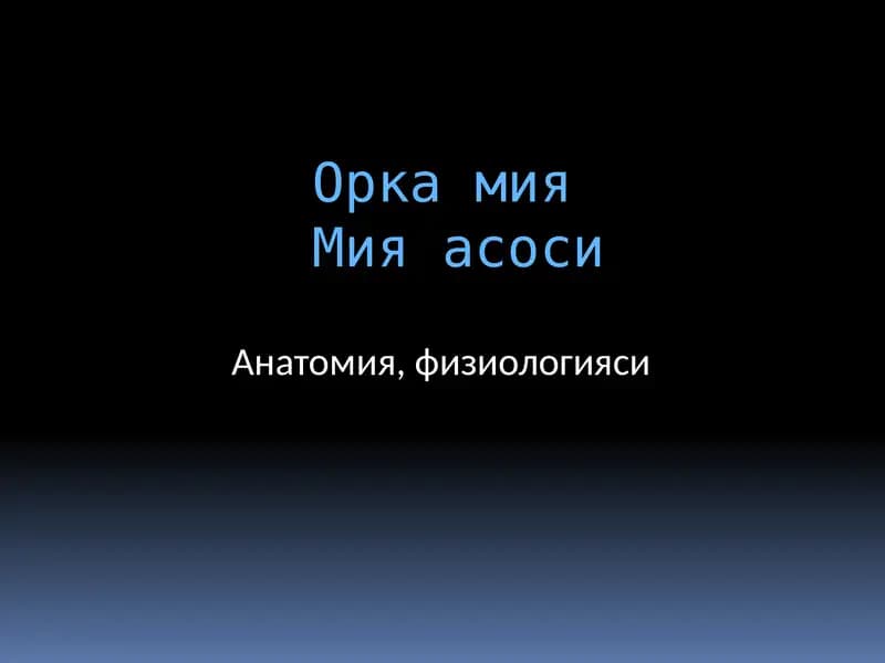 Орка мия