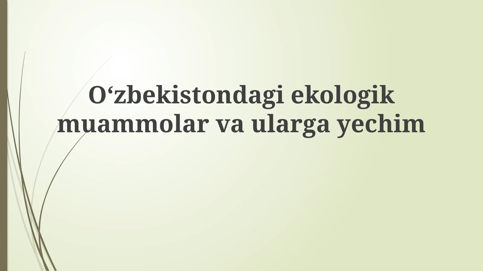 O'zbekistondagi Ekologik Muammolar: Asosiy Tendentsiyalar va Ta'sirlar