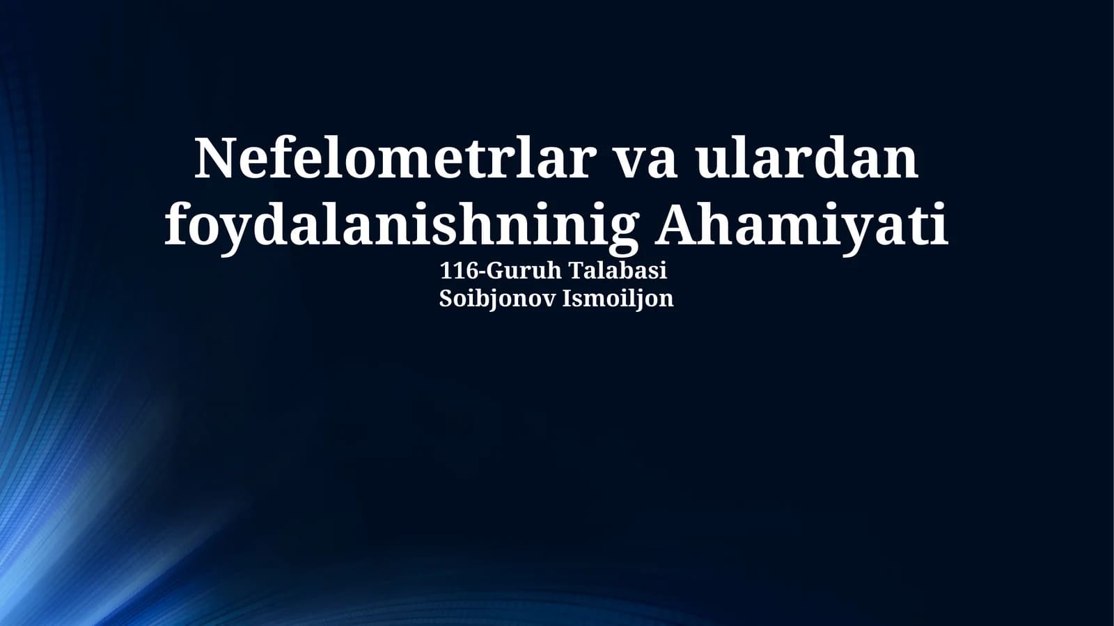 Nefelometrlar