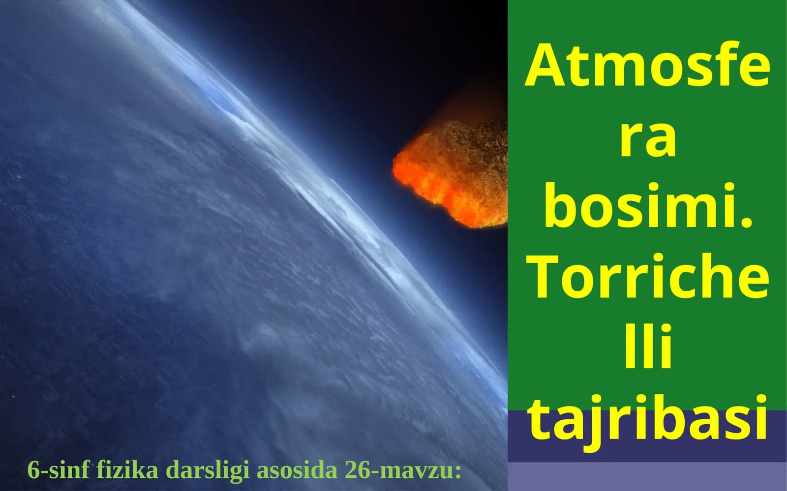 Atmosfera bosimi. Torrichelli tajribasi